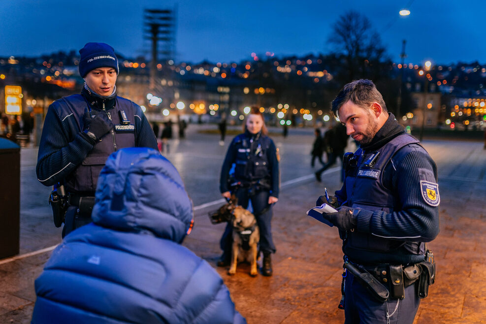 Personenkontrolle auf der Königstraße