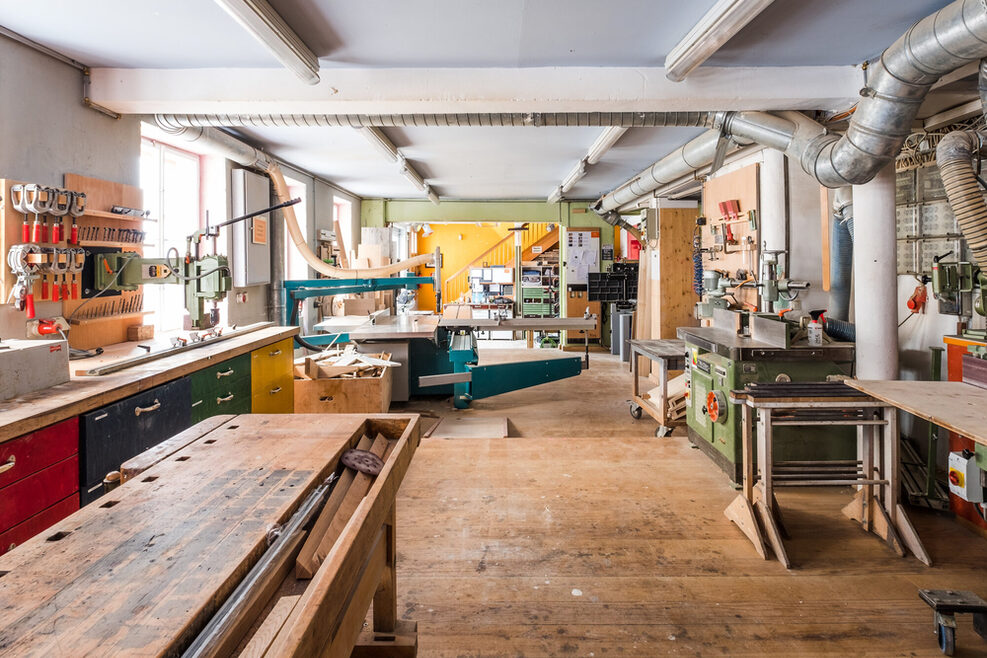 Blick in einer Schreiner-Werkstatt