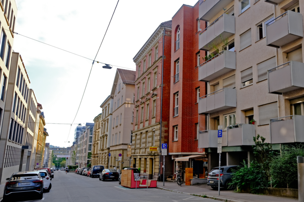 Blick auf ein Wohngebiet im Stuttgarter Westen.