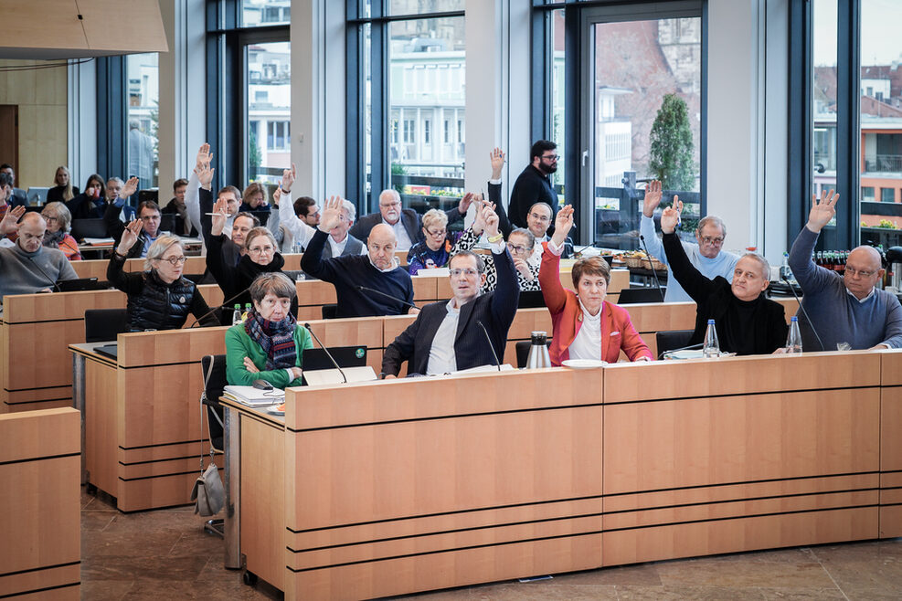 Abstimmung im Gemeinderat