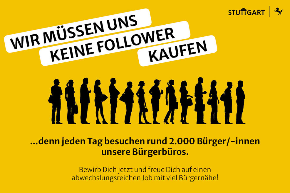 Kampagnenmotiv "Wir müssen uns keine Follower kaufen"