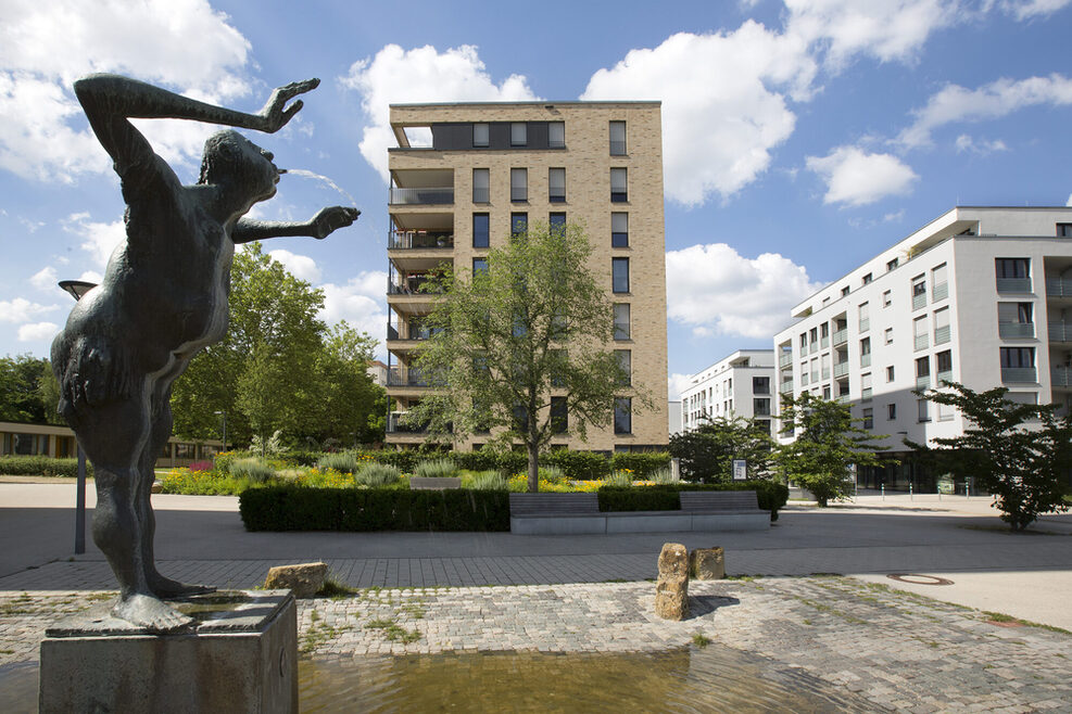 Der Europaplatz im Stadtbezirk Möhringen.