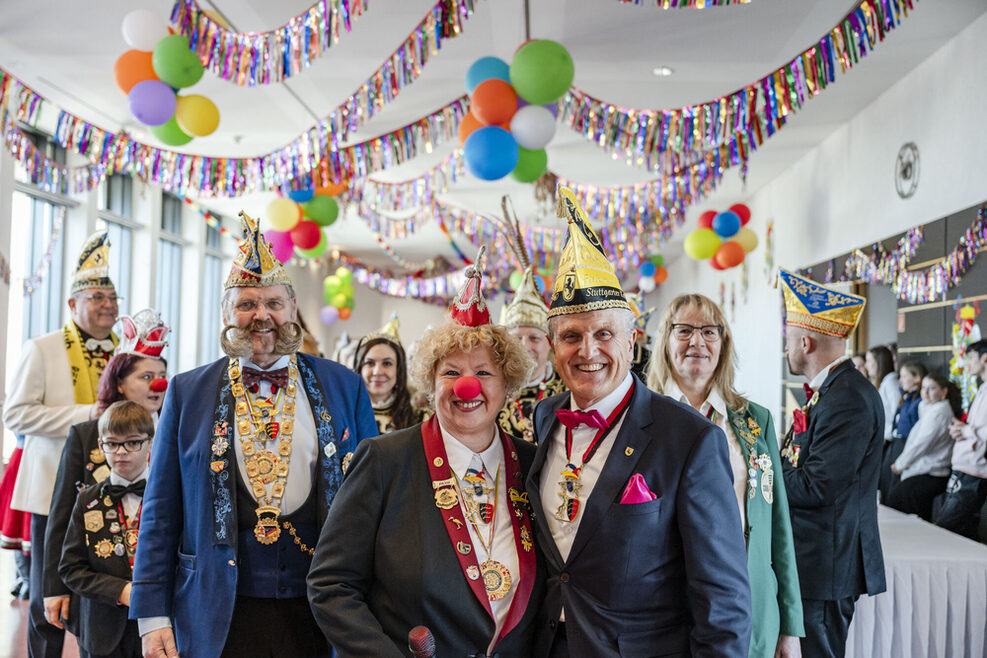 OB Nopper mit Narren im Stuttgarter Rathhaus