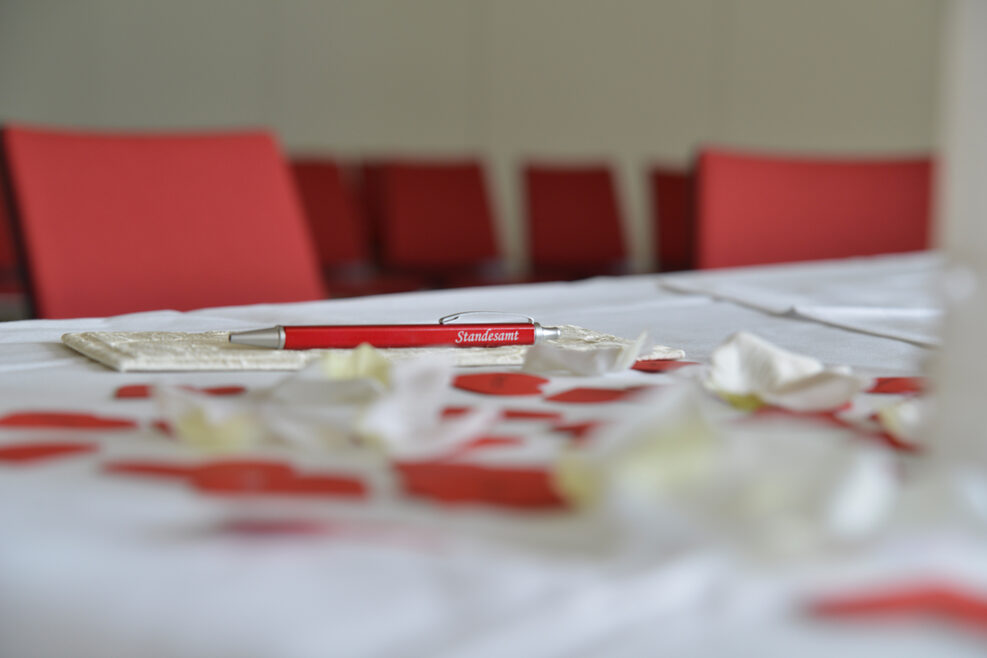 Detailansicht Hochzeitstisch im Kursaal Bad Cannstatt