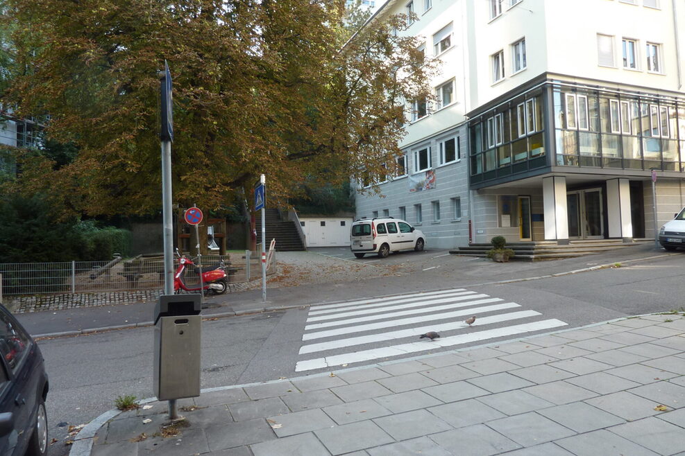 Der Spielplatz auf der dritten Ebene an der Danneckerstr