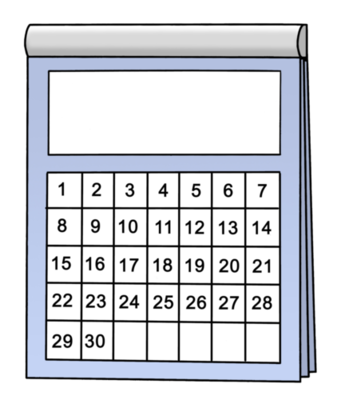 Kalender mit 30 Tagen