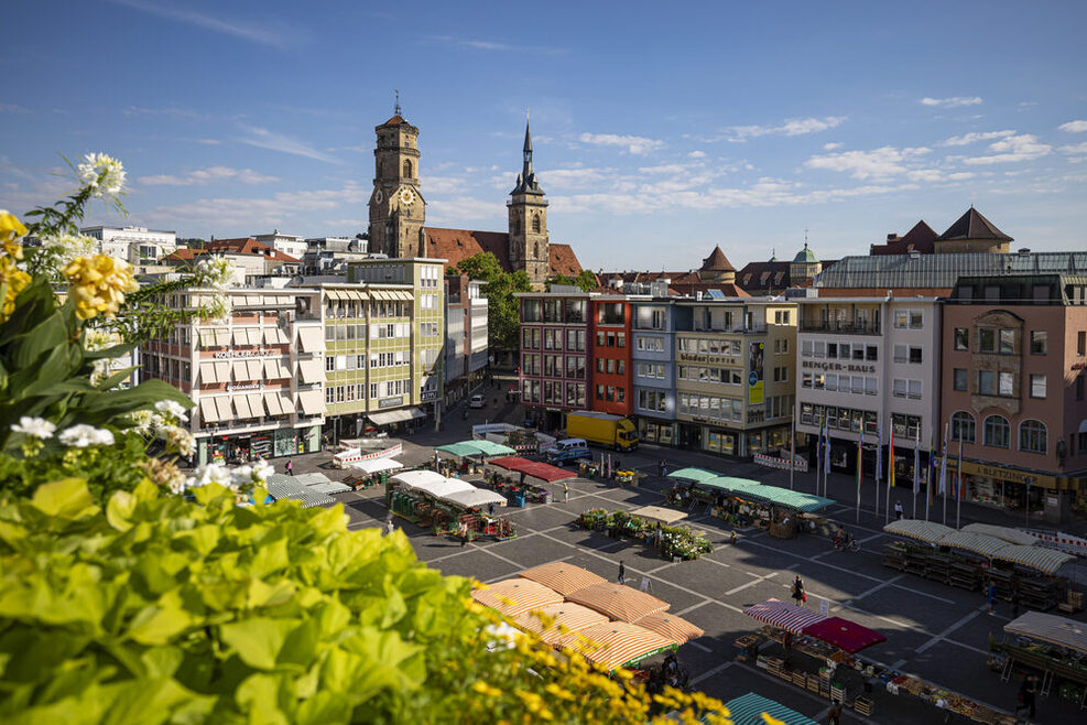 Blick auf den Stuttgarter Marktplatz