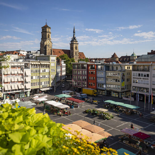 Blick auf den Stuttgarter Marktplatz