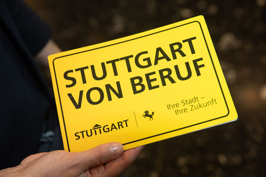 Karte mit Aufschrift "Stuttgart von Beruf"