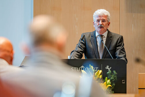 Dr. Michael H. Mayer, Fraktionsvorsitzender der AfD im Gemeinderat der Landeshauptstadt Stuttgart, bei seiner Stellungnahme zum Doppelhaushalt 2026/2027 während der Allgemeinen Aussprache am 6. November 2025.