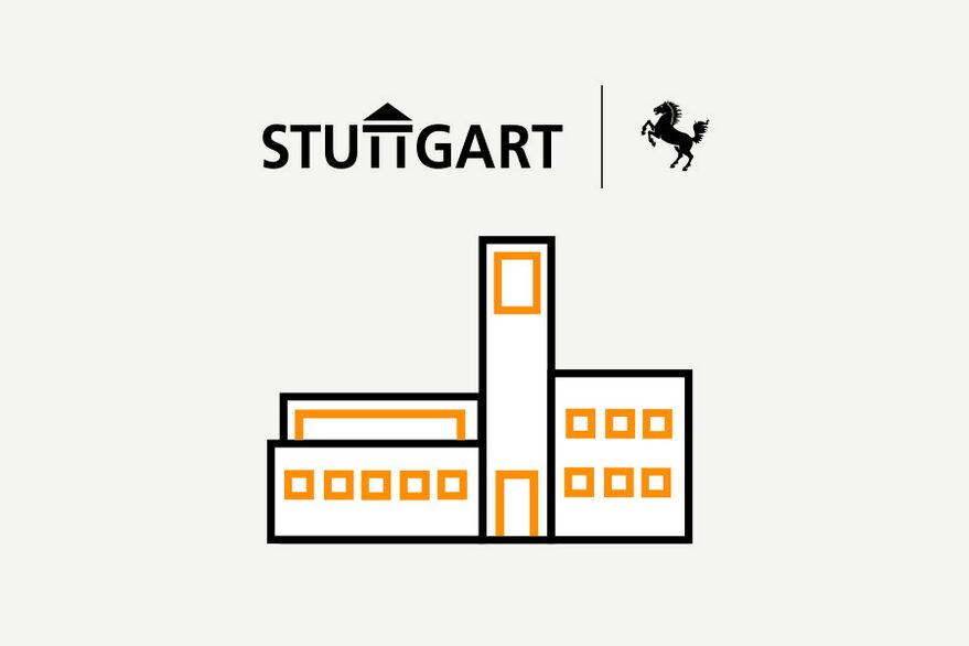 Eine grafische Darstellung des Stuttgarter Rathauses