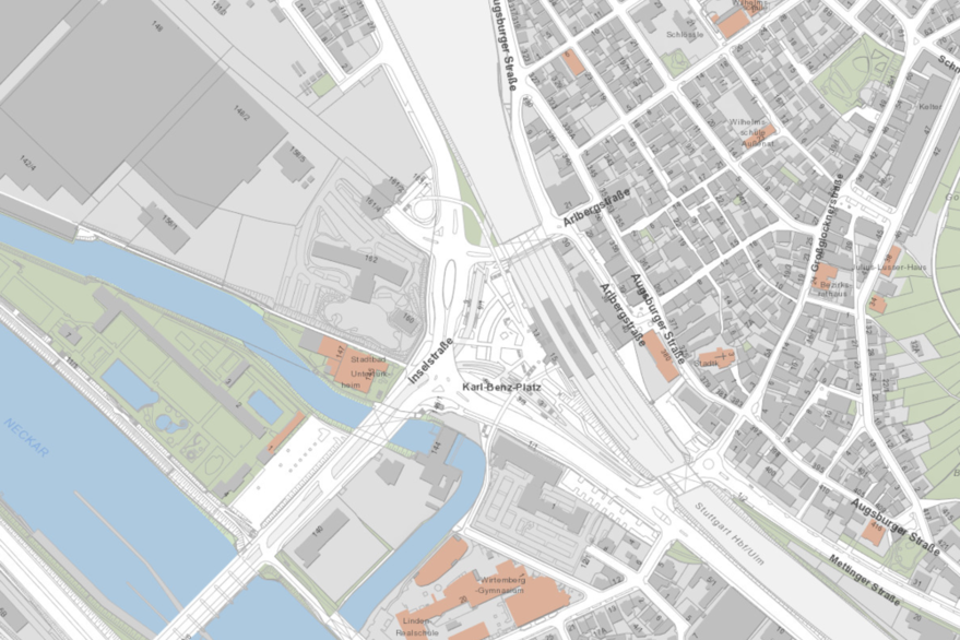 Stadtkarte vom Karl-Benz-Platz