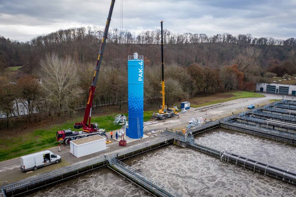 Vierte Reinigungsstufe im Hauptklärwerk Stuttgart‐Mühlhausen wird