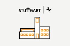 Grafik des Stuttgarter Rathauses mit dem Stuttgart-Logo