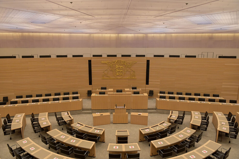 Plenarsaal des Landtags Baden-Württemberg