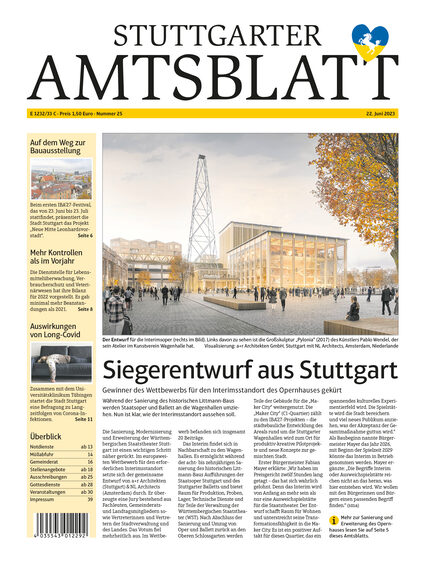 Titelbild des Stuttgarter Amtsblatts