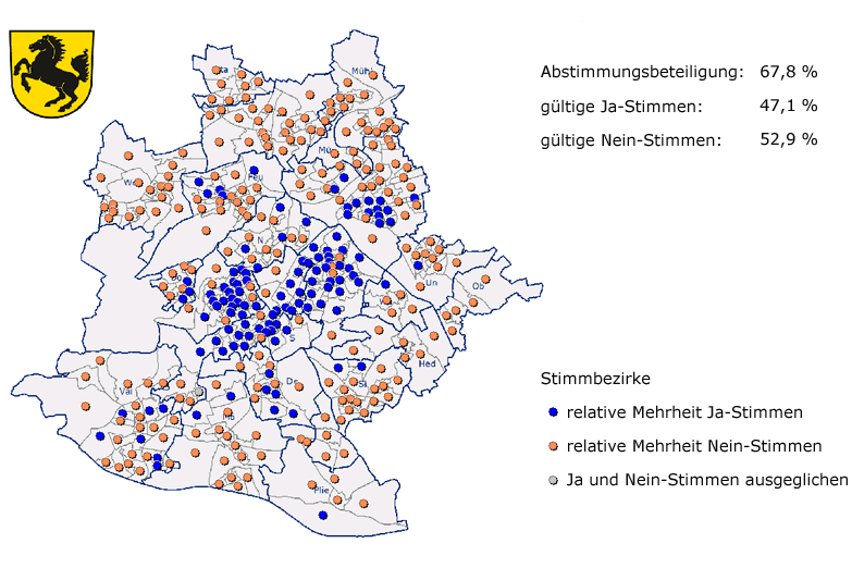 Ergebnis der Volksabstimmung 2011 zu Stuttgart 21 in Stuttgart