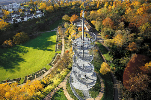 Luftaufnahme vom Killesbergturm