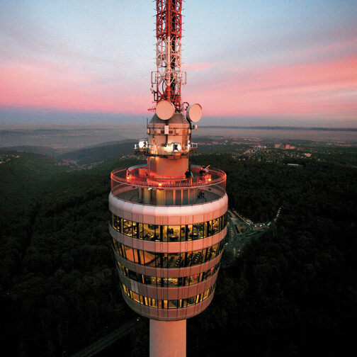 Fernsehturm mit Blick auf Stuttgart