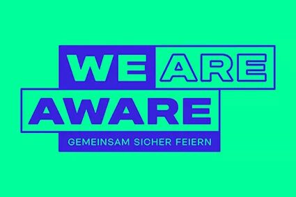 Logo der Kampagne: Gemeinsam sicher feiern.