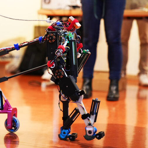 Roboter mit Rollen und Beinen